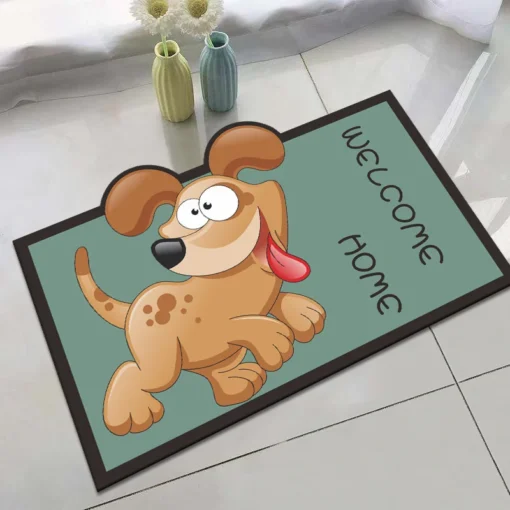 Cute Cartoon Anti-Slip Absorb Water Mat For Bathroom Kitchen Entrance Doormat For Home Decor Hallway Bedroom Bedside Rug Eco-Friendly Mat - Image 4