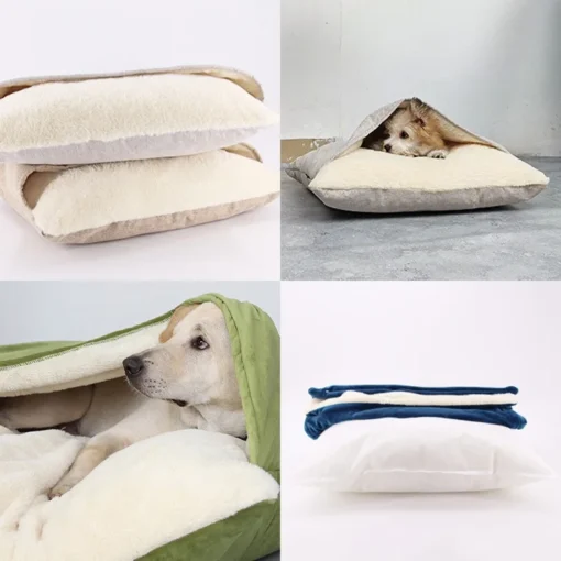 Beds and Furniture Pet Bed for Dog with Removable Cover Large Kennel Warm Dog Bag with Blanket Big Dog House Pet Accessories - Image 6