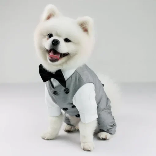 Wedding Dress Suit Tuxedo For Boy Dog Clothes Poodle Pomeranian Yorkie Bichon French Bulldog Pug Schnauzer Beloved Pet Dog Clothing Pet Apparel