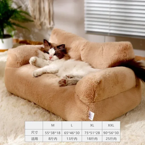 Comfortable Plush Cat Dog Sofa Beds Washable Thicken Cushion Warm Pet Dog Nest Cat Beds Dog Sleep Cat Furniture Pet Accessories - Image 2