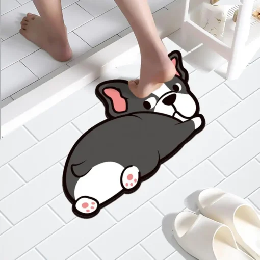 Cute Cartoon Panda Non-Slip Quick Drying Super Absorbent Bath Mat Rubber Animal Shower Rug for Home Floor Mats Toilet Carpet Bathroom Accessories - Image 2