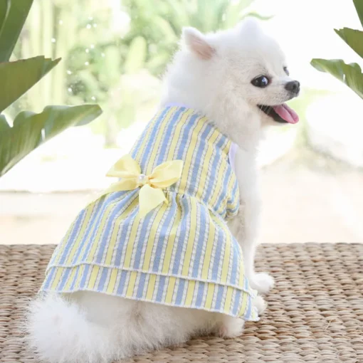 Cute Female Dog Puppy Summer Dress Pet Clothes Apparel Outfit Cat Female Skirt Tutu Clothing for French Bulldog Chihuahua Fashion For Pet Female Puppy - Image 5