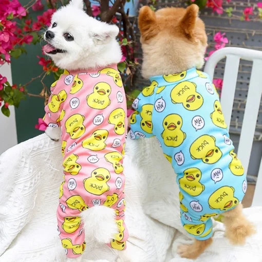 Cute Soft Puppy Dog Pyjamas Jumpsuit Rompers For Small Dogs Onesies Bodysuits For Pet Puppy Dog Cat Apparel Fashion - Image 2