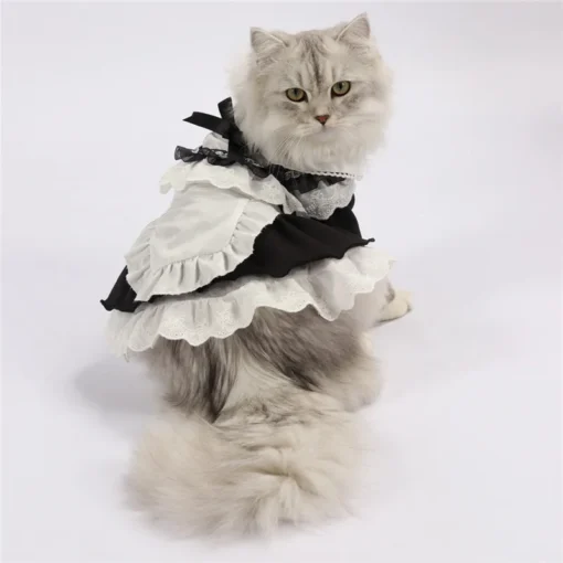 Cute Maid Outfit For Small Dog Summer Cat Clothing Skirt Chihuahua Pomeranian Yorkshire Puppy Costume Pet Dress Apparel Fashion - Image 19