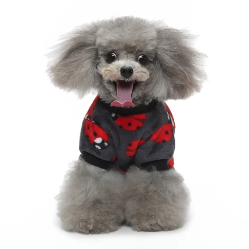 Cute Pet Dog Pyjamas Red Black Buffalo Plaid Jumpsuit Soft Winter Clothes For Puppies Fashion Apparel - Image 24