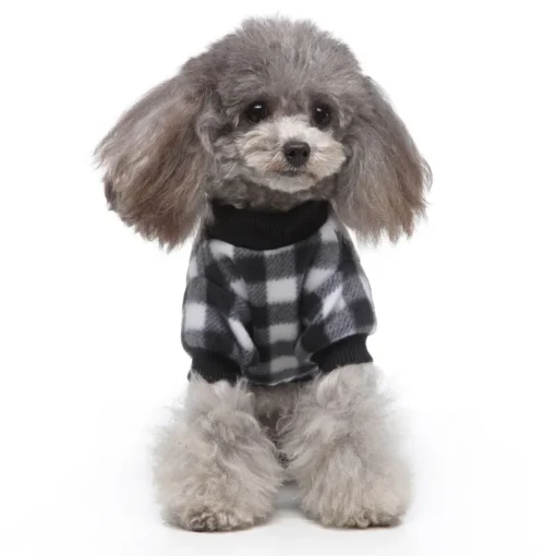 Cute Pet Dog Pyjamas Red Black Buffalo Plaid Jumpsuit Soft Winter Clothes For Puppies Fashion Apparel - Image 11