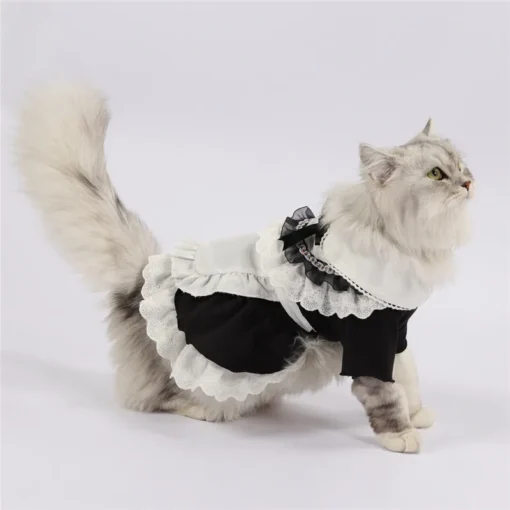 Cute Maid Outfit For Small Dog Summer Cat Clothing Skirt Chihuahua Pomeranian Yorkshire Puppy Costume Pet Dress Apparel Fashion - Image 18