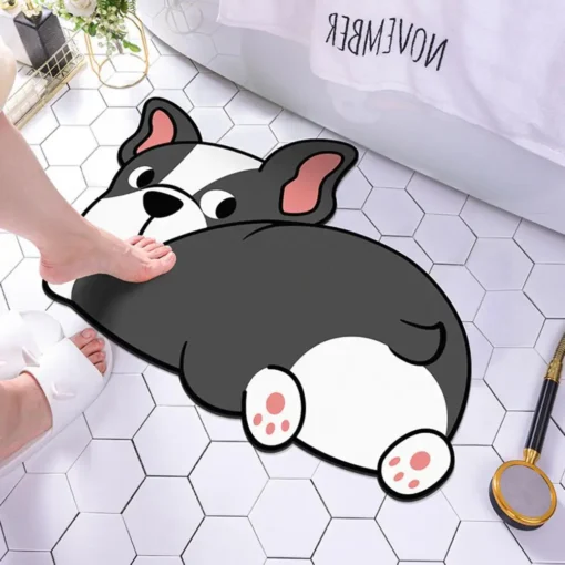 Cute Cartoon Panda Non-Slip Quick Drying Super Absorbent Bath Mat Rubber Animal Shower Rug for Home Floor Mats Toilet Carpet Bathroom Accessories - Image 7