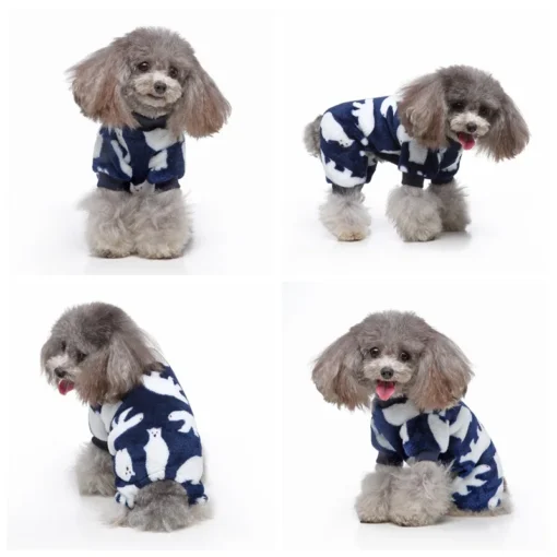 Cute Pet Dog Pyjamas Red Black Buffalo Plaid Jumpsuit Soft Winter Clothes For Puppies Fashion Apparel - Image 17