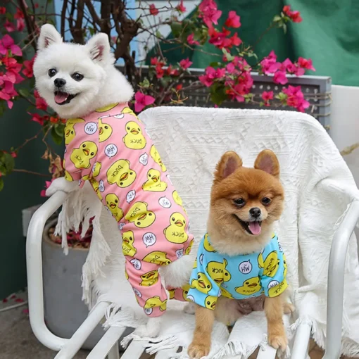 Cute Soft Puppy Dog Pyjamas Jumpsuit Rompers For Small Dogs Onesies Bodysuits For Pet Puppy Dog Cat Apparel Fashion