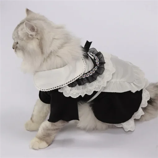 Cute Maid Outfit For Small Dog Summer Cat Clothing Skirt Chihuahua Pomeranian Yorkshire Puppy Costume Pet Dress Apparel Fashion - Image 20