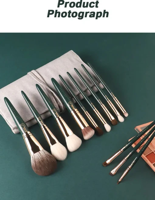 High Quality Animal And Fibre Hair Makeup Brush Green Cloud Skin Friendly Cosmetic Brushes Series Beauty Pens Professional Make Up Beauty Tools - Image 19