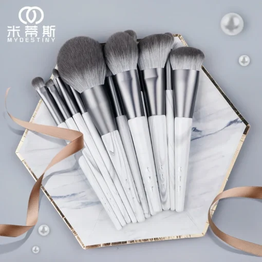 Makeup Brushes Set Super Soft Synthetic Hair 12Pcs Portable Bag Beginner Make Up Tool Kit Beauty Tools