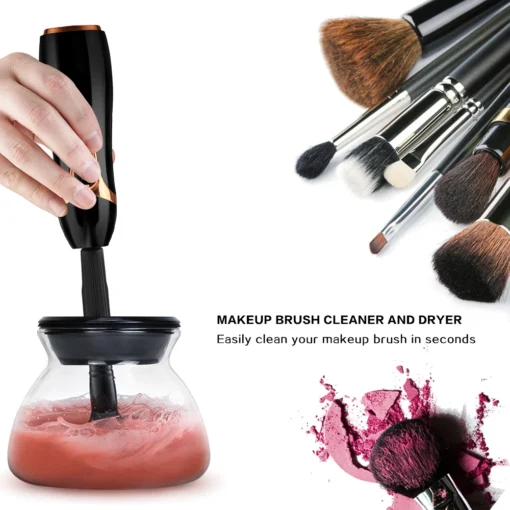 Electric Professional Makeup Brush Cleaner Automatic 10 Second Fast Washing Drying Cleaning Makeup Brushes Cleaner Beauty Tools - Image 8