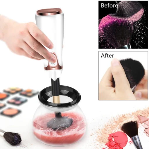 Electric Professional Makeup Brush Cleaner Automatic 10 Second Fast Washing Drying Cleaning Makeup Brushes Cleaner Beauty Tools - Image 6