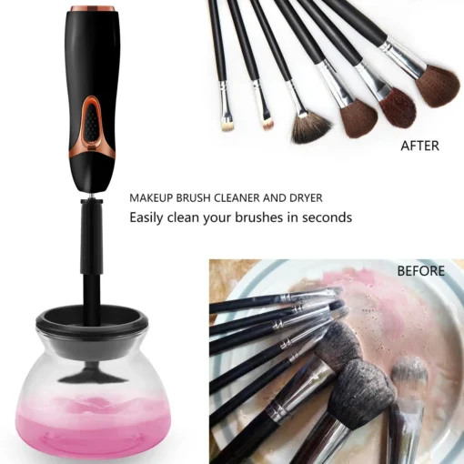 Electric Professional Makeup Brush Cleaner Automatic 10 Second Fast Washing Drying Cleaning Makeup Brushes Cleaner Beauty Tools - Image 2