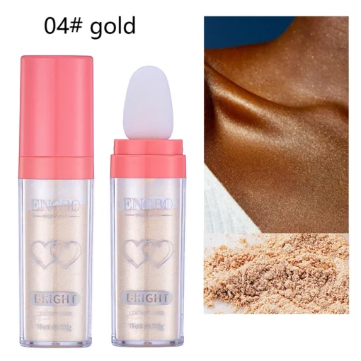 Face And Body Glitter Shimmer Sparkle Highlighter Powder With Sponge Head High Fairy Glitter Powder Brightens Makeup Stick Make Up For Face Body - Image 14