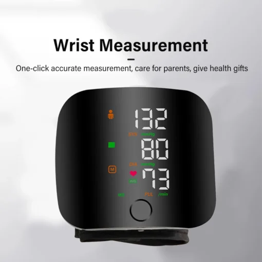 Digital Wrist Smart Automatic Blood Pressure Monitor Ergonomic Design LCD  Sphygmomanometer Heart Beat Rate Pulse Meter HD Large Screen Medical Equipment - Image 7