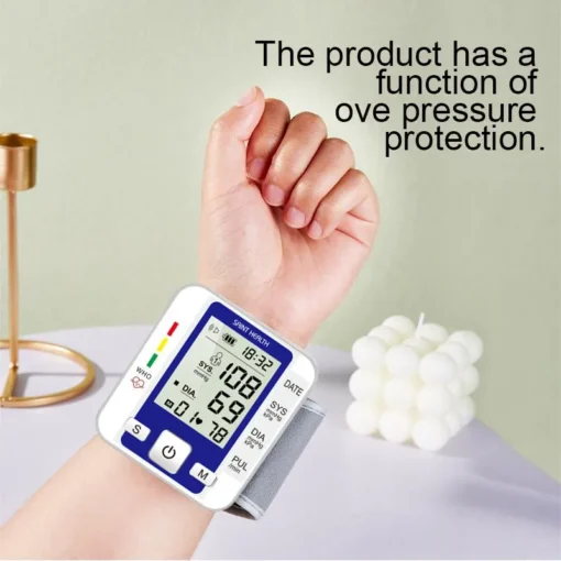 Smart Digital Wrist Blood Pressure Monitor LCD Digital Display Portable Medical Machine To Measure Blood Pressure Pulse Rate Diagnostic Tool Medical Equipment - Image 4