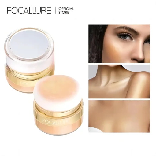 FOCALLURE Glitter Highlighter Powder Bronzers Palette Makeup Shimmer Illuminator For Face Contour Blusher Body Highlighter Cosmetics For Body And Face - Image 2