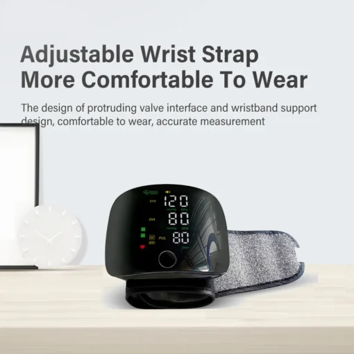 Digital Wrist Smart Automatic Blood Pressure Monitor Ergonomic Design LCD  Sphygmomanometer Heart Beat Rate Pulse Meter HD Large Screen Medical Equipment - Image 5