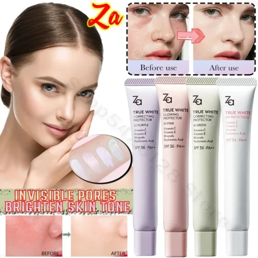 Invisible Pores Brightening Long Lasting Easy To Absorb Makeup Primer Skin Tone Moisturising Concealer Modifying Redness And Dark Yellow Soothes And Brightens Skin