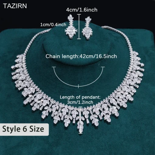 Luxury Cubic Zirconia Dubai Nigeria Africa 2/4PCS Jewelry Sets Fashion Jewellery For Women For Party Bridal Wedding CZ Crystal Jewelry Set Gift For Her - Image 15