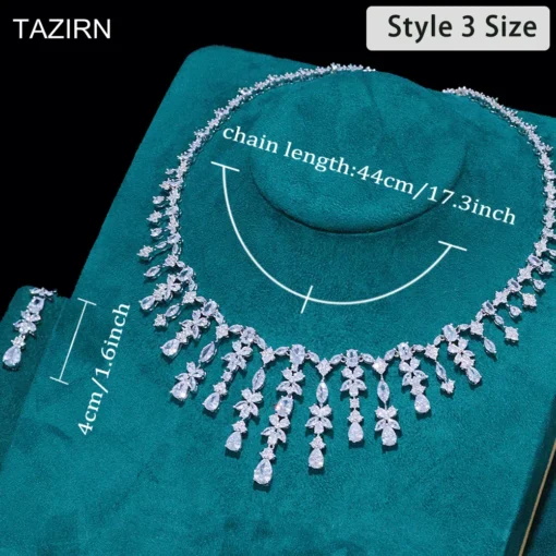 Luxury Cubic Zirconia Dubai Nigeria Africa 2/4PCS Jewelry Sets Fashion Jewellery For Women For Party Bridal Wedding CZ Crystal Jewelry Set Gift For Her - Image 12