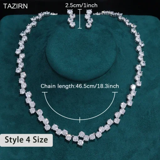 Luxury Cubic Zirconia Dubai Nigeria Africa 2/4PCS Jewelry Sets Fashion Jewellery For Women For Party Bridal Wedding CZ Crystal Jewelry Set Gift For Her - Image 13