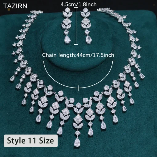 Luxury Cubic Zirconia Dubai Nigeria Africa 2/4PCS Jewelry Sets Fashion Jewellery For Women For Party Bridal Wedding CZ Crystal Jewelry Set Gift For Her - Image 20