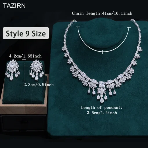 Luxury Cubic Zirconia Dubai Nigeria Africa 2/4PCS Jewelry Sets Fashion Jewellery For Women For Party Bridal Wedding CZ Crystal Jewelry Set Gift For Her - Image 18