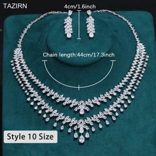 Luxury Cubic Zirconia Dubai Nigeria Africa 2/4PCS Jewelry Sets Fashion Jewellery For Women For Party Bridal Wedding CZ Crystal Jewelry Set Gift For Her - Image 19