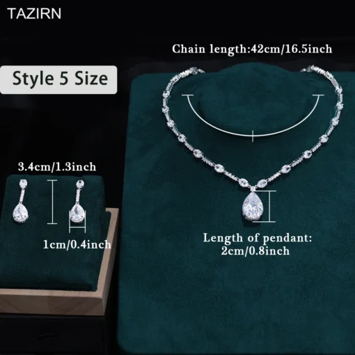 Luxury Cubic Zirconia Dubai Nigeria Africa 2/4PCS Jewelry Sets Fashion Jewellery For Women For Party Bridal Wedding CZ Crystal Jewelry Set Gift For Her - Image 14