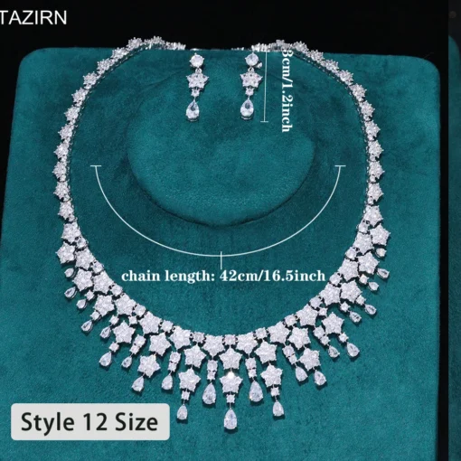 Luxury Cubic Zirconia Dubai Nigeria Africa 2/4PCS Jewelry Sets Fashion Jewellery For Women For Party Bridal Wedding CZ Crystal Jewelry Set Gift For Her - Image 21