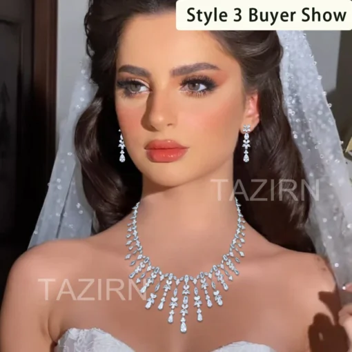 Luxury Cubic Zirconia Dubai Nigeria Africa 2/4PCS Jewelry Sets Fashion Jewellery For Women For Party Bridal Wedding CZ Crystal Jewelry Set Gift For Her - Image 3