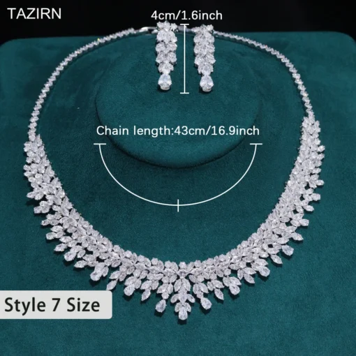 Luxury Cubic Zirconia Dubai Nigeria Africa 2/4PCS Jewelry Sets Fashion Jewellery For Women For Party Bridal Wedding CZ Crystal Jewelry Set Gift For Her - Image 16