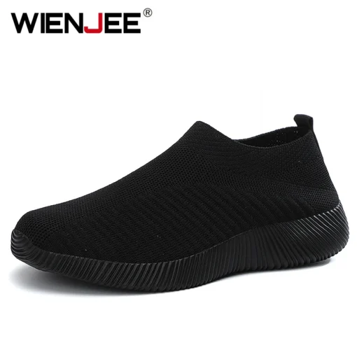 Women Vulcanized Shoes High Quality Women Sneakers Slip On Flats Shoes Women Loafers Plus Size 42 Walking Flat - Image 5