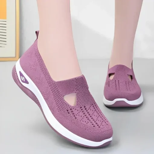 Customized Summer Mesh Breathable Sneakers Women Light Slip on Casual Shoes - Image 2