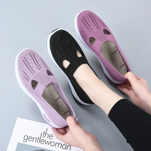 Customized Summer Mesh Breathable Sneakers Women Light Slip on Casual Shoes - Image 3