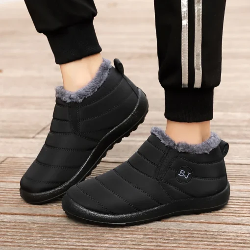 Sneakers Winter 2022 Women Waterproof Shoes Comfortable Platform Shoes Walking Platform Sneakers Ankle Black Mujer Shoes Woman - Image 3