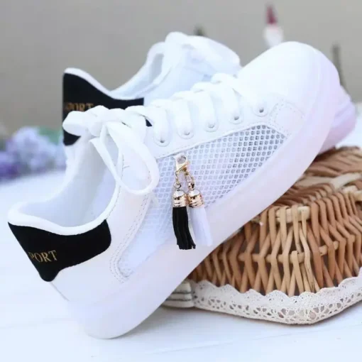 Women Sneaker Breathable Students Casual Shoes Sports for Girl Flat Mesh White Shoes Vulcanize Desginer 2023 - Image 4